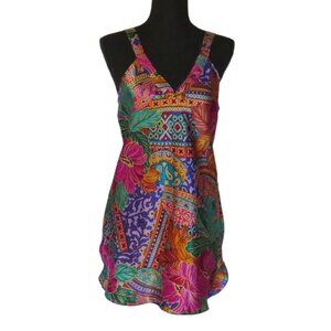 Vintage Colorful Short Chemise Size S/M